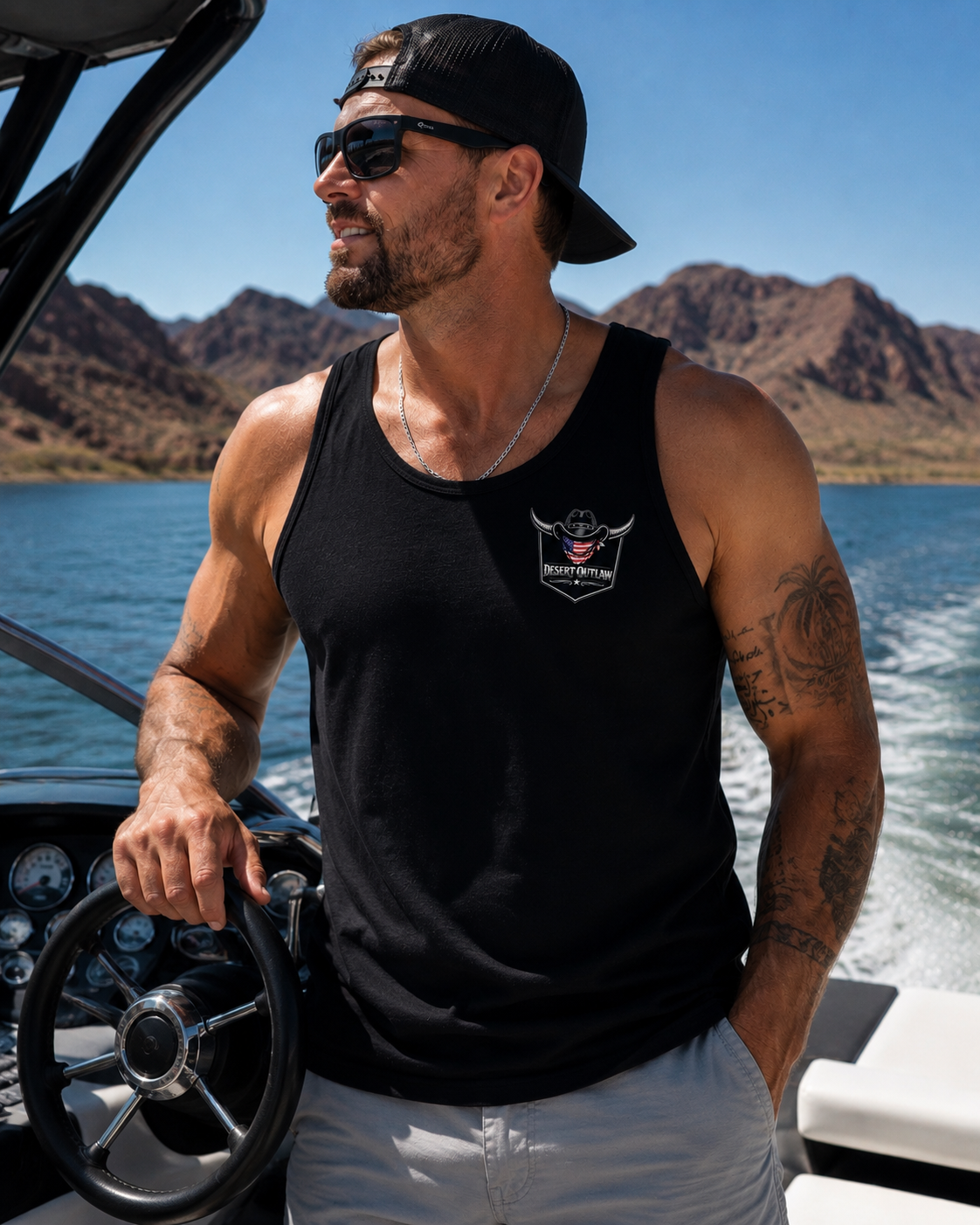 Desert Outlaw™ "Merica Mens Tank | Live Wild. Live Free.
