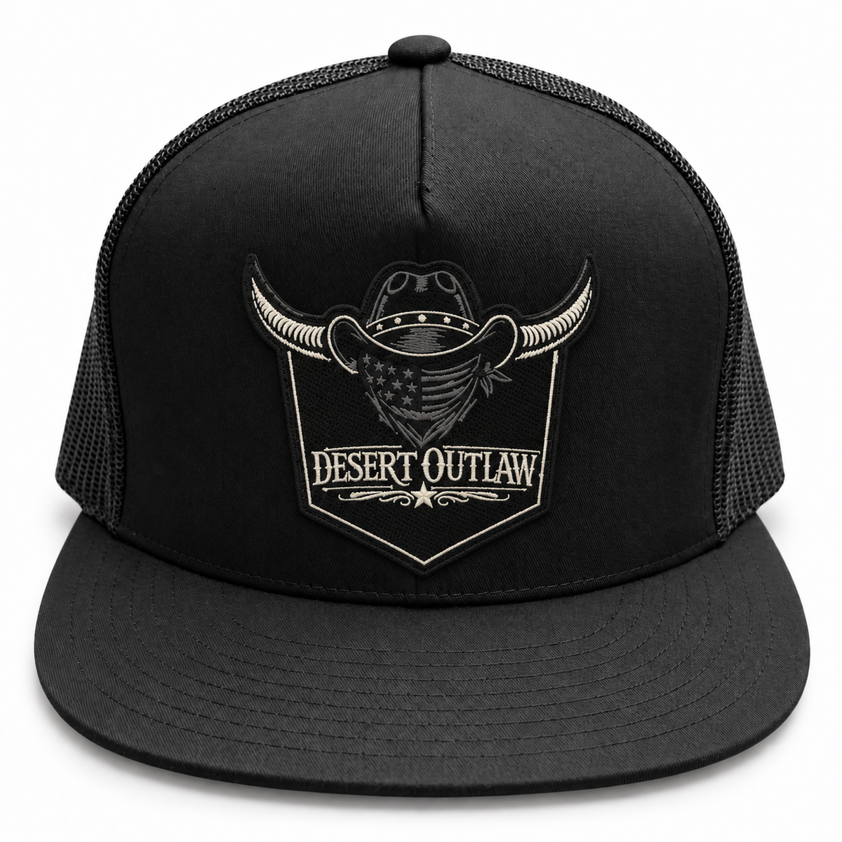 Desert Outlaw Blackout Hat – Black