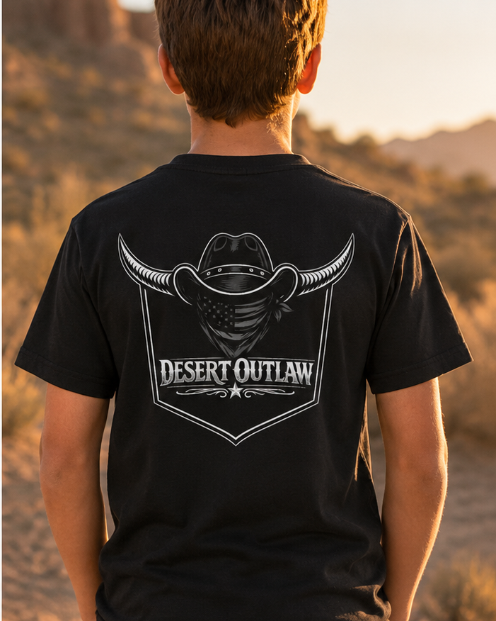 Blackout Youth Tee back design model