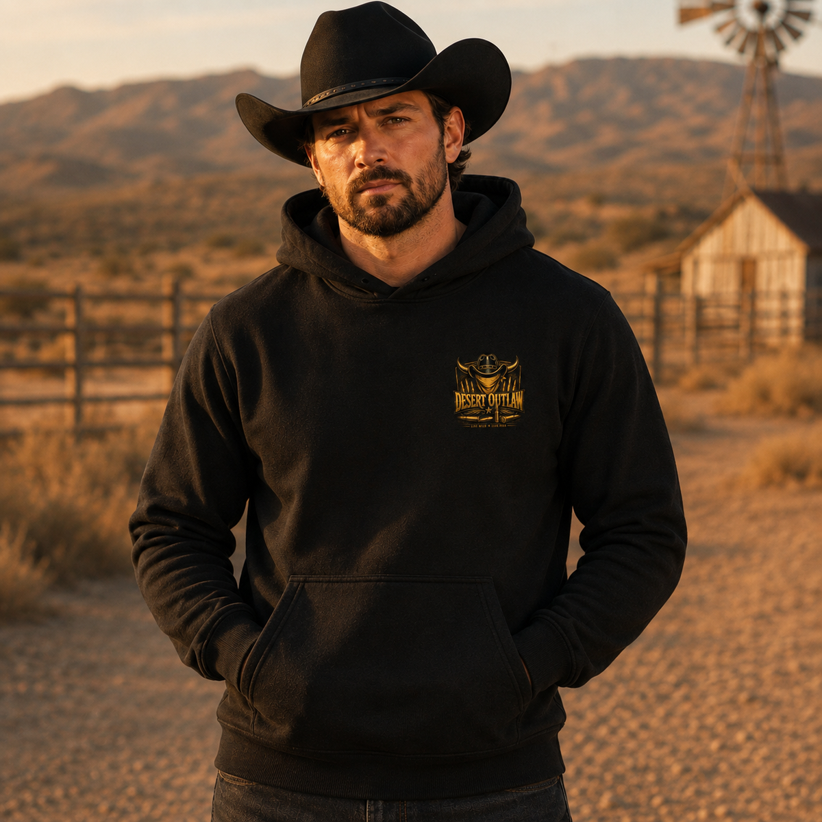 Brass Hoodie — front pocket design