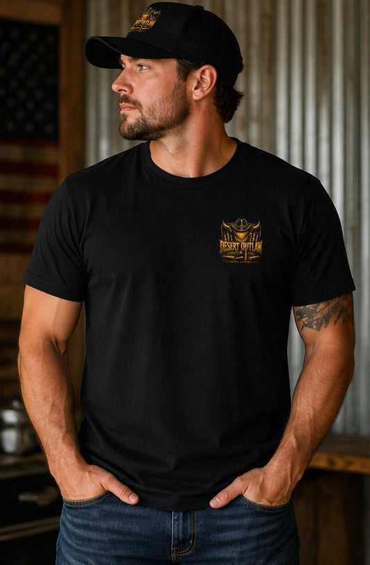 Brass Tee — model front
