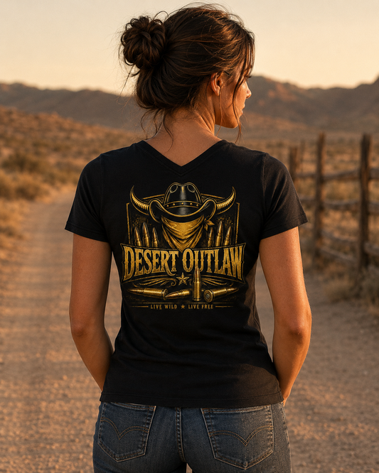 Brass Women's V-Neck — back design